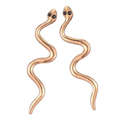 Yardenfun Goldfarbene Schlangenohrringe Damen Statement Ear Jewelry Modisch Geometrisch Kleiner Schlangenstecker Hautfreundlich Alltag Party Schmuck von Yardenfun