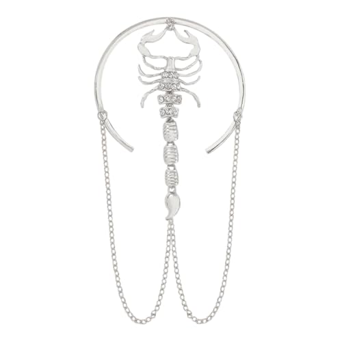 Yardenfun Gothic Scorpion Arm Cuff mit Strasssteinen Verstellbarer Oberarmreif Damen Kreatives Geometrisches Design Langlebiger Punk Armschmuck Stilvolles Geschenk von Yardenfun