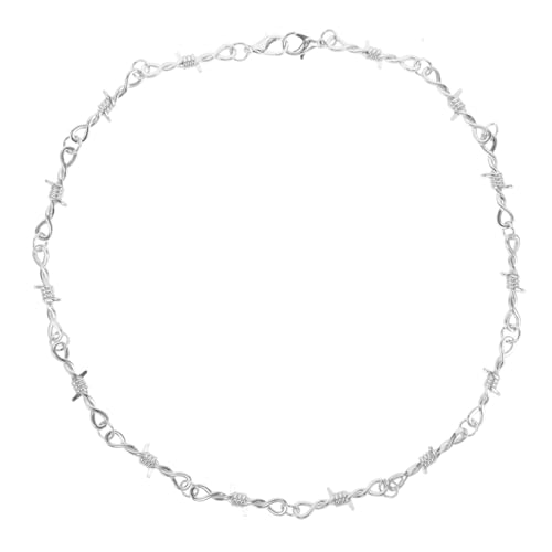 Yardenfun Gothic Stacheldraht Halskette für Männer und Frauen Hip Hop Schmuck für Partys und Festivals Vielseitig Einsetzbar Verarbeitet Modisches Statement von Yardenfun