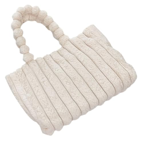 Yardenfun Große Damen Tote Bag aus Flauschigem Plüsch Weiche Schultertasche mit Geräumigem Innenfach Leichte und Strapazierfähige Umhängetasche für Alltag Büro und Freizeit Vielseitig von Yardenfun