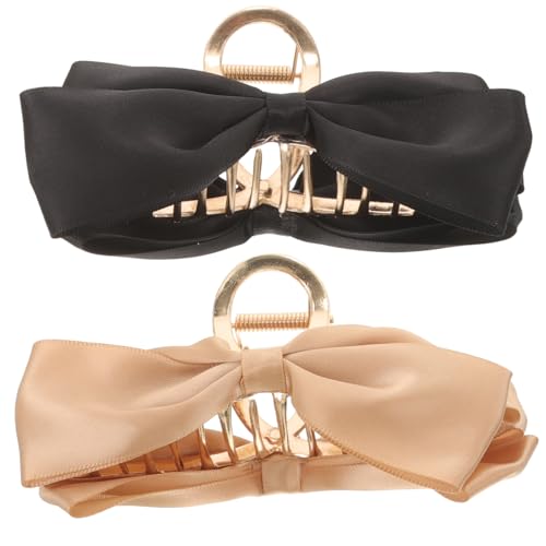 Yardenfun 2stücke Große Schleifen-haarklammern Für Damen Doppelseitige Haarspangen Für Dickes Und Dünnes Haar Elegantes Haarschmuck-accessoire Für Jeden Anlass von Yardenfun