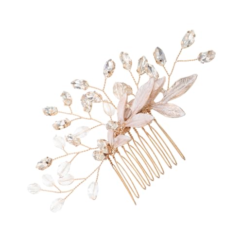 Yardenfun Haarkamm für Braut Eleganter Haarschmuck mit Strass und Perlen Sicherer Sitz für Hochzeiten und Besondere Anlässe Einzigartiges Design für Einen Glamourösen Look von Yardenfun
