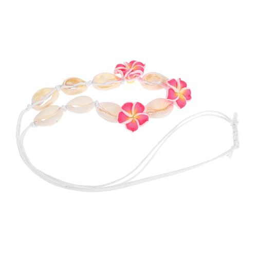 Yardenfun Halskette Muscheln Plumeria Handgefertigter Strand Schmuck Weichem Leicht Komfortabel für Strandurlaube Partys Täglichen Gebrauch von Yardenfun