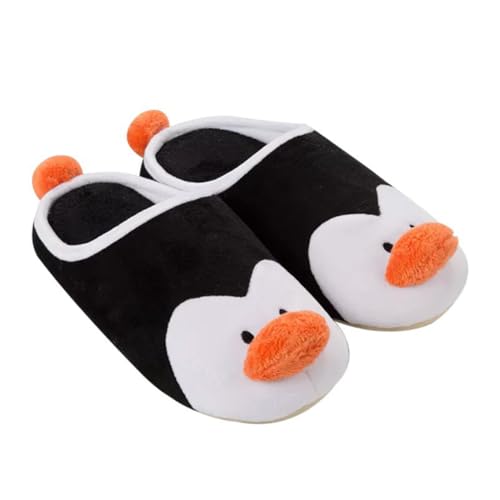 Yardenfun Hausschuhe Pinguin Motiv Flauschig Warm Innenbereich Rutschfeste Sohle Bequeme Winterpantoffeln Weihnachten Zufällige Farbe Zufällige Farbe von Yardenfun
