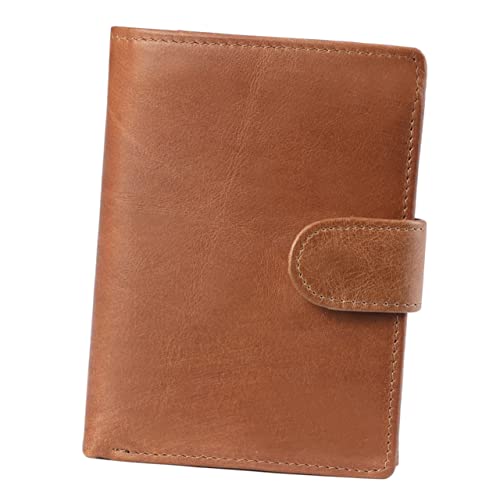 Yardenfun Herren Geldbörse Aus Echtem Mit RFID-Schutz Multifunktionale Vintage Clutch Für Mehrere Karten Und Münzen Für Täglichen Gebrauch Hellbraun von Yardenfun