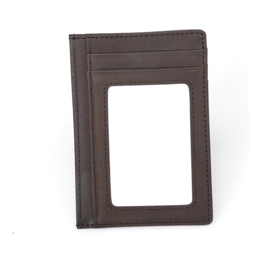 Yardenfun Herren Geldbörse aus Echtem Rindsleder mit Münzfach Kompakt Portemonnaie Vintage Kreditkartenetui für Männer und Unisex Alltag Reise von Yardenfun