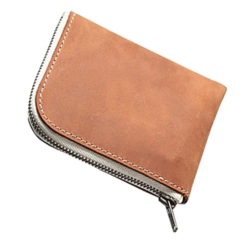 Yardenfun Mini-geldbörse Mit Kartenhalter Münzgeldbörse Aus Echtem Material Kartenetui Kartenschutzhülle Praktisch Und Bequem Für Kreditkarten Ausweise Visitenkarten Und Münzen von Yardenfun