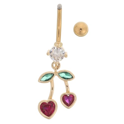 Yardenfun Herz Bauchnabelring aus Edelstahl Süßes Bauchnabelpiercing mit Glatter Oberfläche Hautfreundlich und Stilvoll Vielseitiger Körperschmuck für Frauen Modisches Design von Yardenfun