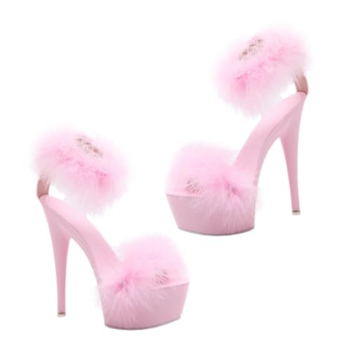 Yardenfun High Heeled Sandals Damen Sommer Schuhe Ultrahoher Absatz Rutschfeste Plateau Sandaletten in Eleganter Stil für Damen von Yardenfun