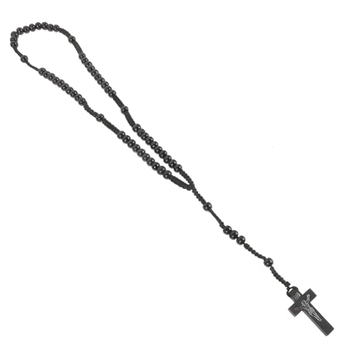 Yardenfun Kreuz Halskette Aus Natürlichem Holz Handgefertigte Zarte Perlenkette Für Herren Und Damen Leichtgewichtige Rosafarbene Schmuckstück Für Elegante Outfits Und Besondere Anlässe von Yardenfun
