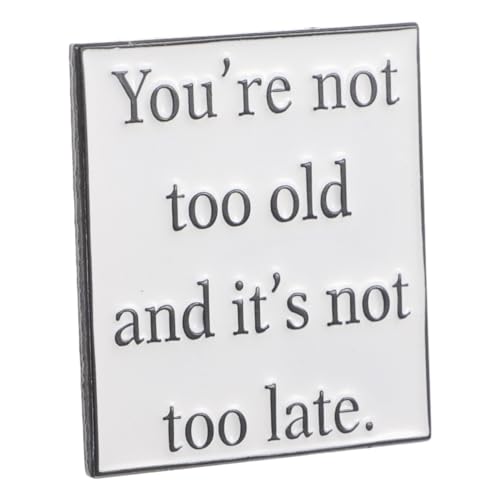 Yardenfun Inspirierende Metallbrosche mit Schlichtem Design und Motivierendem Spruch Bist Alt Minimalistisches Schmuckabzeichen als Partygeschenk für Rucksack Accessoires von Yardenfun