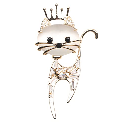 Yardenfun Katzenform Brosche Mit Kunstopal Und Strass Für Damen Einzigartiges Accessoire Für Kleidung Schals Taschen Für Partys Geburtstage Und Besondere Anlässe Gold von Yardenfun