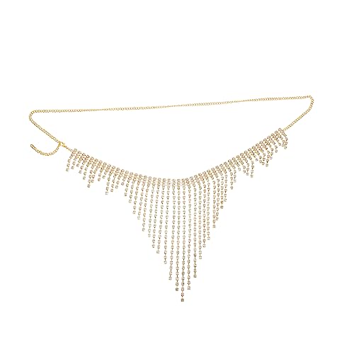 Yardenfun Taillenkette Für Damen Mit Glänzenden Quasten Verziert Und Auffällig Für Nachtclubs Partys Und Festivals Als Körperschmuck Tragbar Über Kleid Oder Hose Yardenfun Taillenkette Für Damen Mit Glänzenden Quasten Verziert Und Auffällig Für Nachtclubs Partys Und Festivals Als Körperschmuck Tragbar Über Kleid Oder Hose von Yardenfun