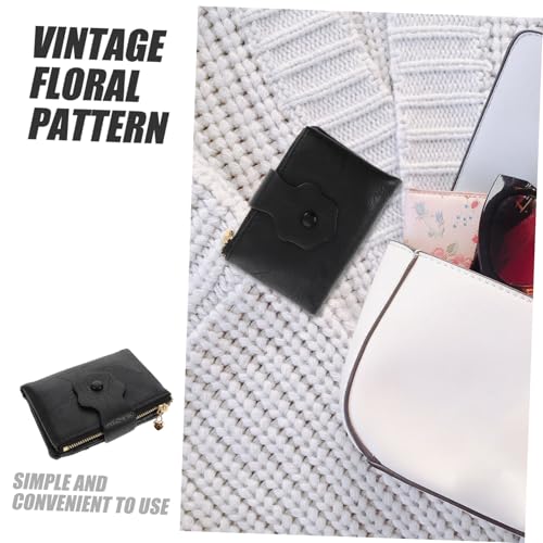 Yardenfun Kleine Damen Geldbörse mit Reißverschluss Vintage PU Trifold Portemonnaie Multifunktionales Kartenetui und Münzfach Portemonnaie für Frauen Kompakte Clutch Tasche von Yardenfun