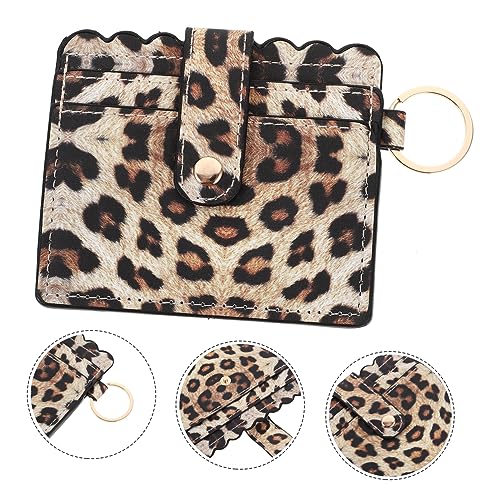 Yardenfun Kleines Lederetui Für Damen Kartenetui Mit Leopardenmuster Platz Für Mehrere Karten Metallverschluss Tragbar Und Leicht von Yardenfun