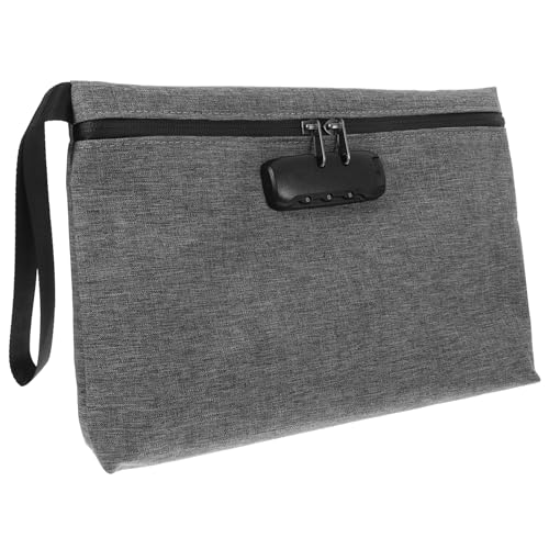 Yardenfun Kombinationsschloss Aufbewahrungstasche Wasserdichtes Abschließbares Sicherheitsetui für Dokumente und Wertgegenstände Multifunktionaler Geldbeutel mit Großem Stauraum für Reise von Yardenfun