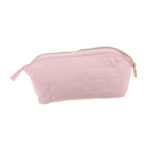 Yardenfun Flauschige Reise-kulturbeutel Für Damen Rosa Plüschiger Make-up-Tasche Mit Reißverschluss Aufbewahrungsbeutel Für Kosmetik Pinsel Schminkzubehör Und Toilettenartikel von Yardenfun