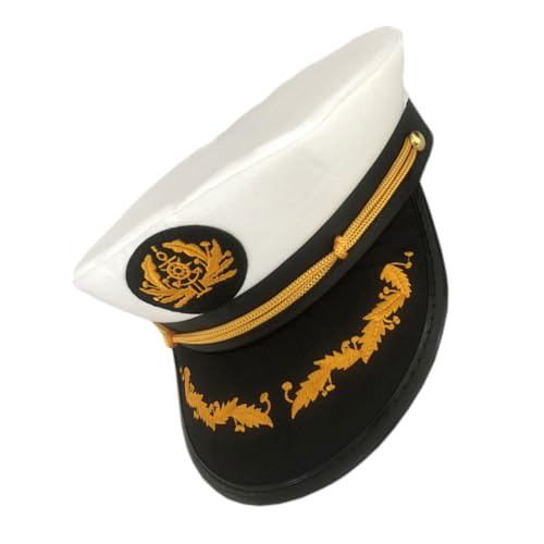 Yardenfun Kostüm Halloween Zubehör Captain Sailor Hat Hut für Jungen Dchen Seemann Kostümparty Yacht Hat Stirnb Nder Beamter Hat Hut Kapit Ne Cosplay Kostüm Halloween Party Haarzubeh von Yardenfun