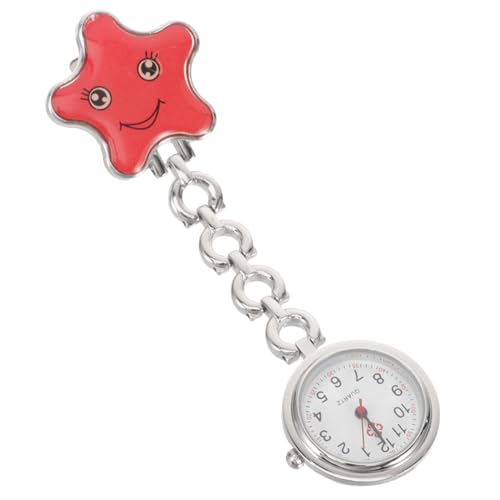 Yardenfun Krankenschwester Taschenuhr Clip Vintage Handgelenk Uhr für Frauen Robuste Fob Uhr mit Design Leicht und Praktisch für Pflegekräfte Rot Batterie von Yardenfun
