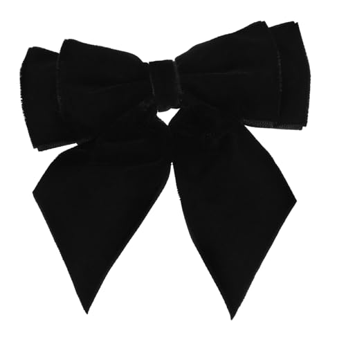 Yardenfun Krawatte Pin-ästhetik Anzugbrosche Fliege Für Damen Schleifenbrosche Elegant Mode-reversnadel Mit Großer Schleife Broschen Für Groß Kleidung Brosche Black Samtstoff von Yardenfun