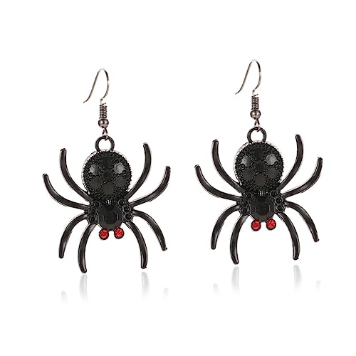 Yardenfun Kreative Spinnenförmige Ohrringe für Halloween Extravaganter Ohrschmuck Schwarze Ohrhänger Tierdesign für Damen Leicht Strapazierfähig von Yardenfun