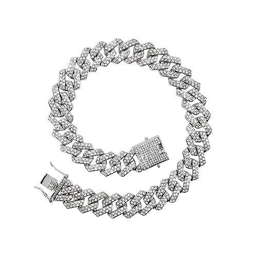 Yardenfun Gliederkettenarmband Strasssteinen Für Frauen Hip-hop-armband Langlebig Und Modisch Passt Zu Verschiedenen Outfits Und Anlässen von Yardenfun