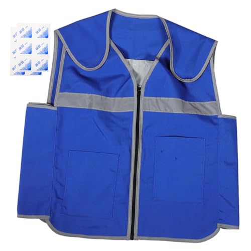 Yardenfun Kühlweste für Herren mit Eisbeuteln Große Atmungsaktiv Wiederverwendbar Schnell Kühlend für Arbeit und Outdoor-einsatz bei Heißem Wetter von Yardenfun