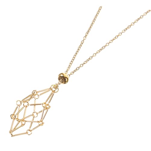 Yardenfun Kupfer Kristallanhänger Käfig Halter Schmuckanhänger für Steine Verstellbarer Leerer Steinhalter für Halsketten Dekorativer Netzkäfig Anhänger für Natürliche Edelsteine von Yardenfun