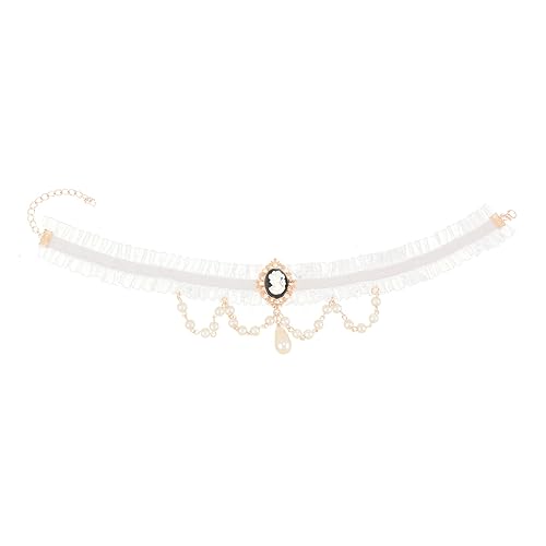 Yardenfun Lace Choker Halskette mit Perlen für Damen Leichte und Hautfreundliche Schmuckkette für Besondere Anlässe als für Frauen und Mädchen von Yardenfun