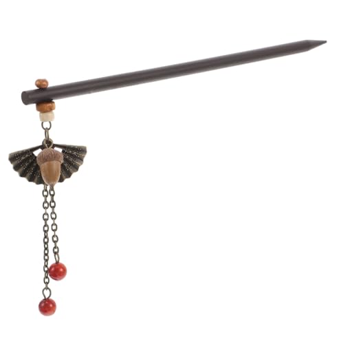 Yardenfun Langer Holz Haarstab mit Quaste und für Frauen für Hochzeiten Partys und Reisen Ethnisches Vintage Design Bequeme Vielseitige Styling Optionen von Yardenfun