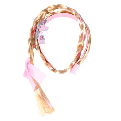 Yardenfun Langhaar Perücke mit Haarreif Kinderfest Cosplay Party Zubehör Langlebig Leicht Sicher Fest Sitzend von Yardenfun