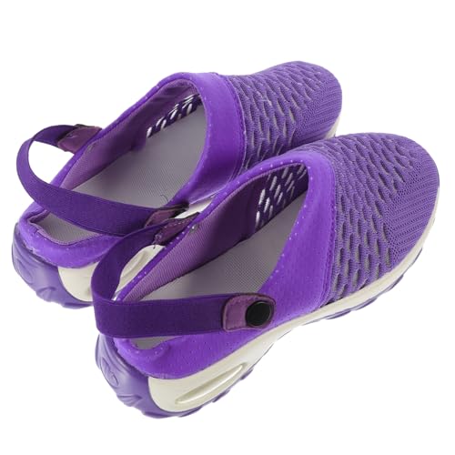 Yardenfun Leichte Atmungsaktive Damensandalen Meshstoff mit Rutschfester Sohle und Gepolstertem Fußbett Bequeme Alltagssandalen für Damen Halboffene Luftdurchlässige Sommerschuhe Farbe von Yardenfun