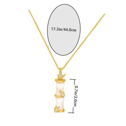 Yardenfun Leichte Bamboo Joint Halskette Damen Metall Anhänger Elegant Lustig Party Reise Festival Schmuck von Yardenfun