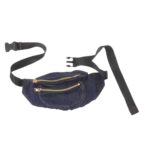 Yardenfun Jeansumhängetasche Für Damen Jeansstoff Tasche Mit Verstellbarem Riemen Brusttasche Aus Denim Für Täglichen Gebrauch Hüfttasche Zum Reisen Und Einkaufen von Yardenfun