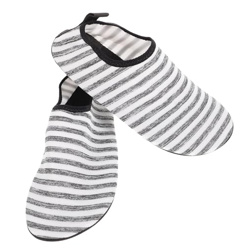 Yardenfun Leichte Schnelltrocknende Wasserschuhe für Damen und Herren rutschfeste Badeschuhe mit Atmungsaktiver Sohle für Strand Schwimmen Yoga und Fitness Paargröße Weiß von Yardenfun
