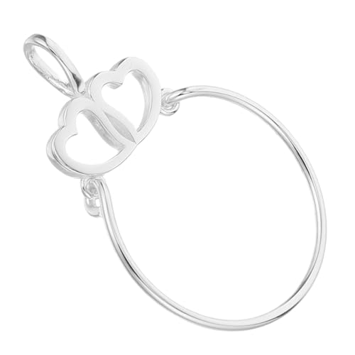 Yardenfun Liebesring Halskette Schmuckanhänger Verbinder Schmuckherstellungszubehör Charms Zur Schmuckherstellung Metall Charm Halter Verbinder Anhänger Schmuckzubehör Schmuck von Yardenfun