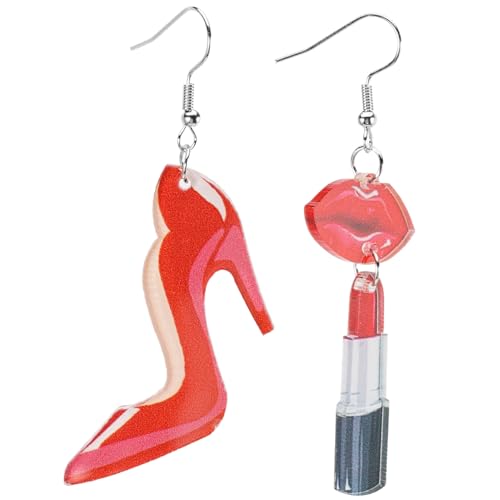 Yardenfun Lippen Ohrringe für Frauen Lustige Valentinstags Dangle Ohrringe Lippen und High Heel Design Accessoire für Partys und Alltägliches Tragen von Yardenfun