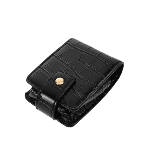 Yardenfun Lippenstift Organizer Mit Spiegel Tragbarer Pu-Leder Kosmetikbeutel Für Lippenstiftaufbewahrung Make-up Tasche Für Unterwegs Für Reisen Und Tägliche Nutzung von Yardenfun