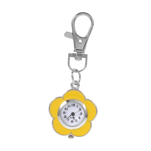 Yardenfun Luminous Sonnenblumen Schlüsselanhänger Fob Uhr für Krankenschwestern Studenten Handlich Tragbar für Prüfungen Schichten von Yardenfun