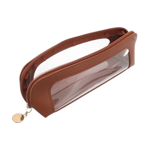 Yardenfun Make-up Pinsel Organizer Tasche Braun Langlebige Kompakte Kosmetiktasche mit Stabilem Material und Reißfestem Glattem Reißverschluss Praktischer Pinselhalter für Reise und Alltag von Yardenfun