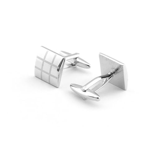 Yardenfun Manschettenknöpfe Herren Silber mit Laserstreifen Dekoration Klassisches Design Perfektes Accessoire für Hemden für Hochzeiten und Besondere Anlässe Yardenfun Manschettenknöpfe Herren Silber mit Laserstreifen Dekoration Klassisches Design Perfektes Accessoire für Hemden für Hochzeiten und Besondere Anlässe von Yardenfun