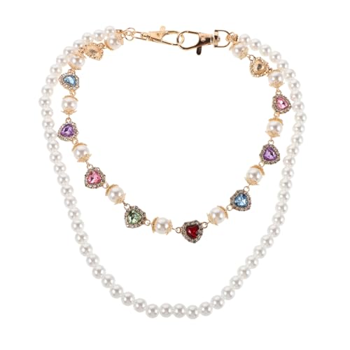 Yardenfun Mehrlagige Taillenkette mit Bunten Strasssteinen und Perlenimitat Hüftkette für Damen und Herren Robuste Mehrschicht Gürtelkette Modisches Accessoire für Hip Hop Party und von Yardenfun