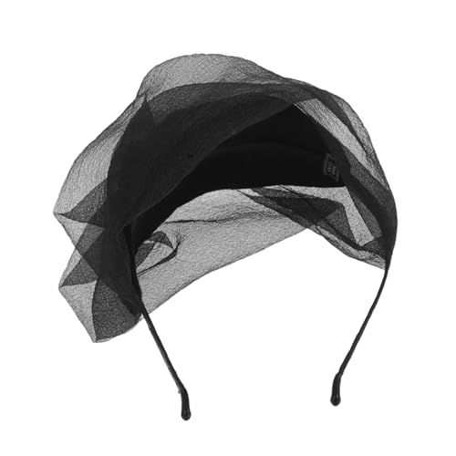 Yardenfun Mesh Fascinator Stirnband Damen Halbhaube mit Schleier Atmungsaktive Kopfbedeckung für Hochzeit Party Vielseitig Kompatibel Graue Haare Abdeckend Stilvolles Haarschmuck Accessoire von Yardenfun