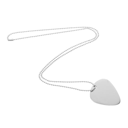 Yardenfun Metalldicke Gitarren plektrum Halskette Bass pick Anhänger mit Kette Leichte Langlebige Gitarren pick Schmuck Damen Pendant für Alltag und von Yardenfun