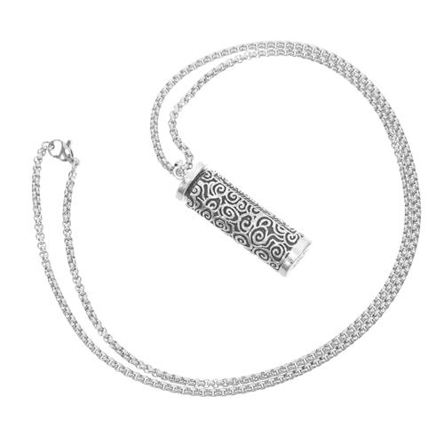 Yardenfun Metallflaschenanhänger Hohl Mit Gravur Behälter Für Persönliche Erinnerungen Oder Ätherische Öle Tragbar Für Männer Und Frauen Robustes Metalldesign von Yardenfun