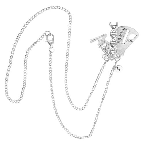 Yardenfun Mikroskop-halskette Mit Dna-anhänger Kreative Halskette Für Frauen Wissenschafts-halskette Filigranes Design Leicht Und Angenehm Zu Tragen von Yardenfun