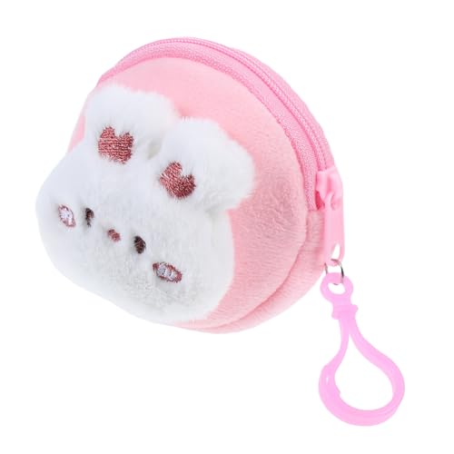 Yardenfun Mini Plüsch Münzgeldbörse Niedliche Kaninchen Geldbeutel für Mädchen Weiches Cartoon Kleingeld Portemonnaie Tragbare Ohrhörer Aufbewahrungstasche von Yardenfun