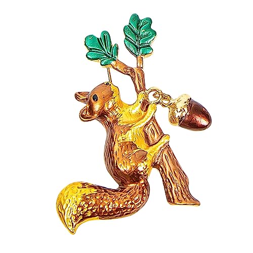 Yardenfun Modische Squirrel Brosche aus Legierung Cartoon Tier Anstecknadel für Kleidung Accessoires Party Schmuck Geschenk für Frauen Mädchen von Yardenfun