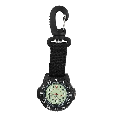 Yardenfun Multifunktionale Outdoor Karabiner-taschenuhr Mit Nylonband Praktische Umhängeuhr Für Rucksack Kleidungsstücke Und Handtaschen Elegantes Design Schwarz Kompass von Yardenfun
