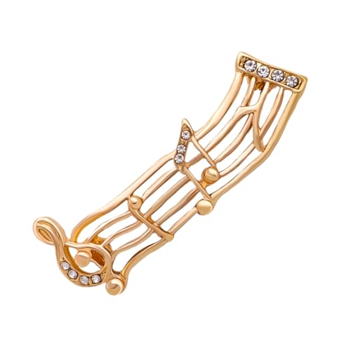 Yardenfun Musikalische Noten Brosche mit Funkelnden Strasssteinen Eleganter Anstecknadel Legierung für Kleidung Hüte Schals Perfektes für Besondere Anlässe von Yardenfun